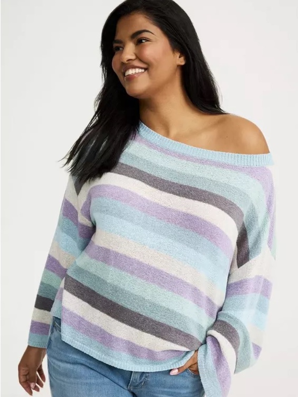 Torrid Striped Knit Sweater